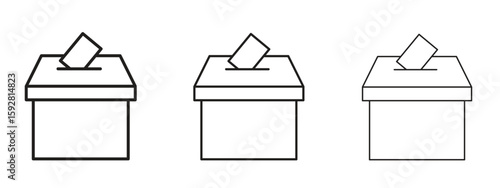 Billede på lærred Referendum icon. black strokes lines vector pack for graphic work