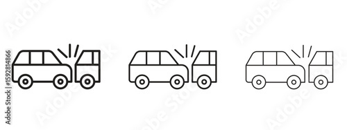 Tableau sur toile Rear end collision icon