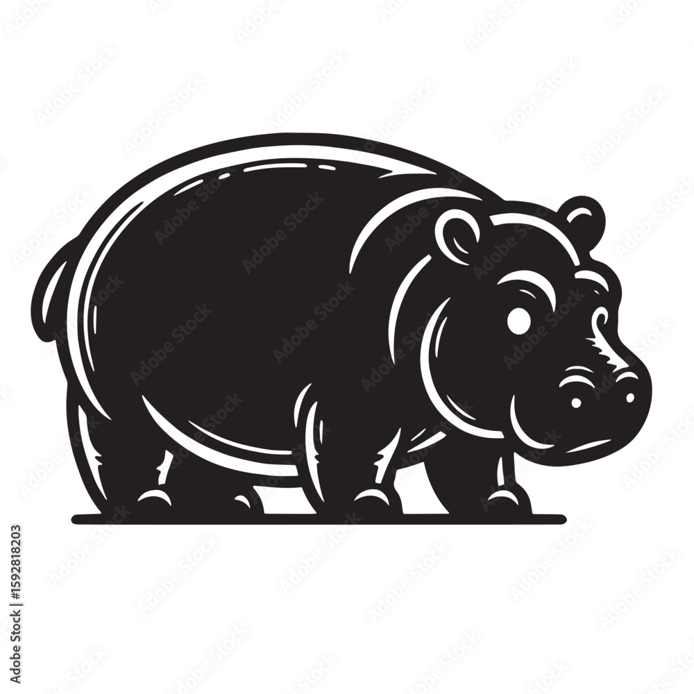 Obraz premium Hippo svg