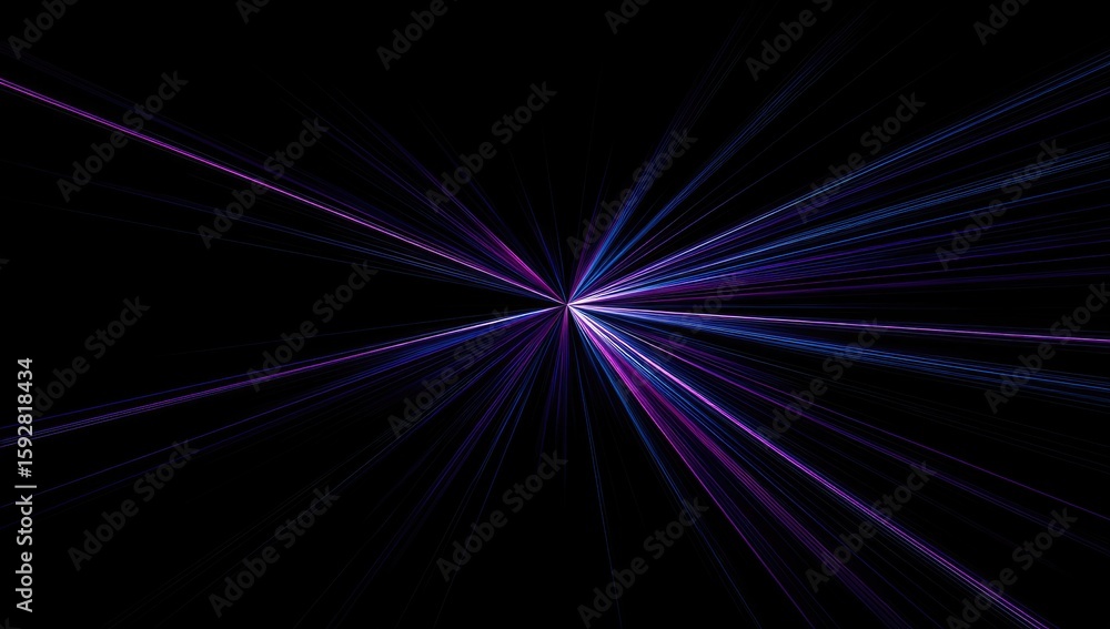 Obraz premium Radiant burst of vibrant purple and blue light