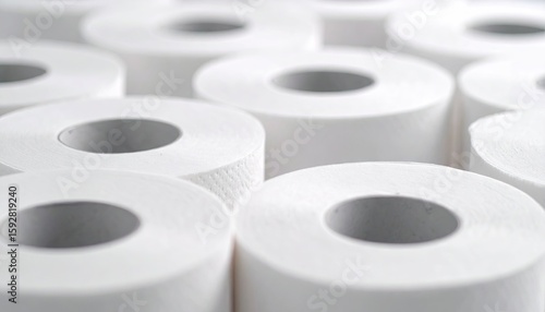 Close-up of many toilet paper rolls (2)