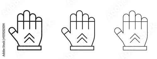 Schilderij op canvas Gauntlet icon. black strokes lines vector pack for graphic work