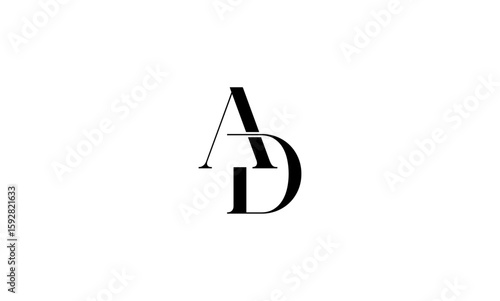 AD initial letters, monogram logo