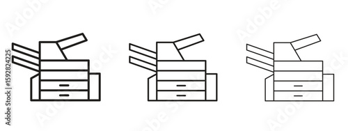 Konstfotografi Copier icon. black strokes lines vector pack for graphic work