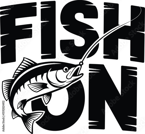 Fishing fish hooked on line bait