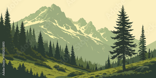 mountain landscape in the morning