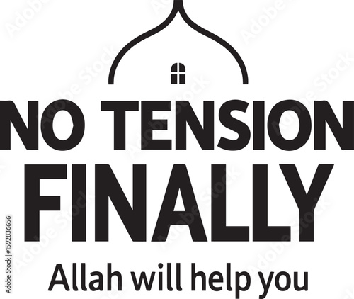 No Tension All Hallows Only. Inspiring Creative Motivation Quote. Vector Typography Design Concept.