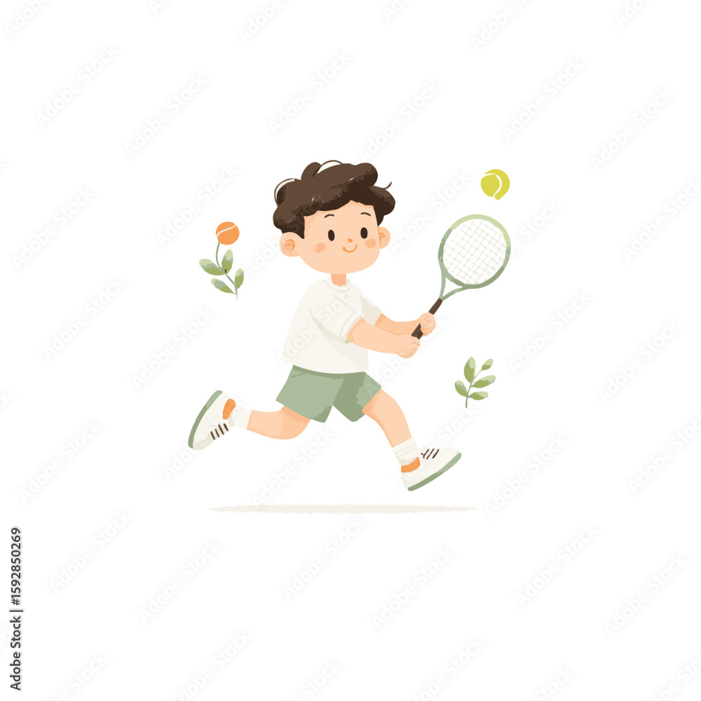 Minimalist Badminton Player Vector – Simple Sports Graphic on White Background Minimalist Badminton Player Vector – Simple Sports Graphic on White Background