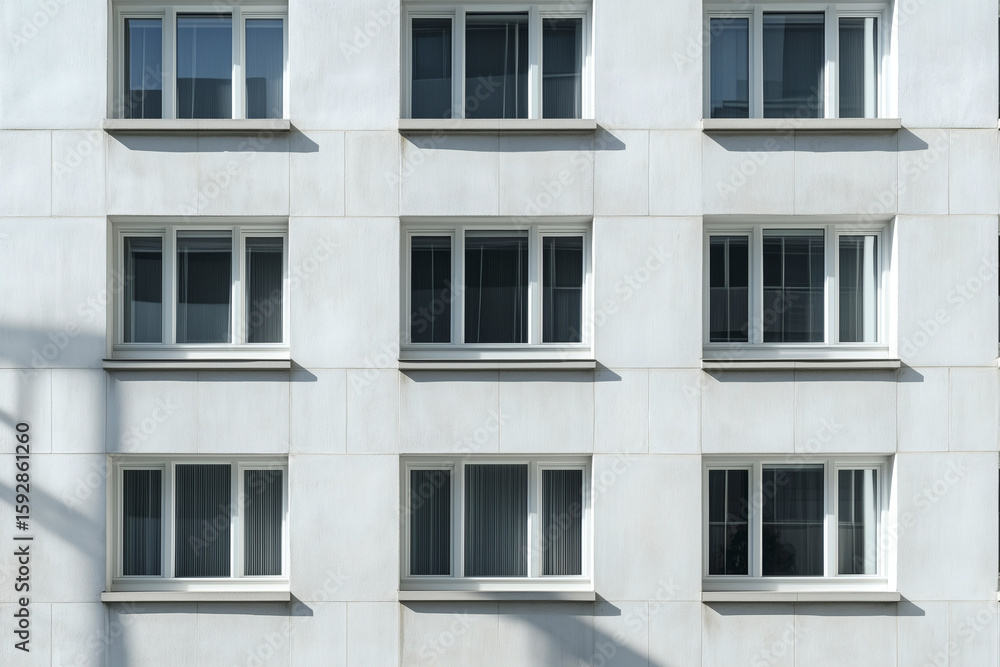 Obraz premium Building Facade with Windows