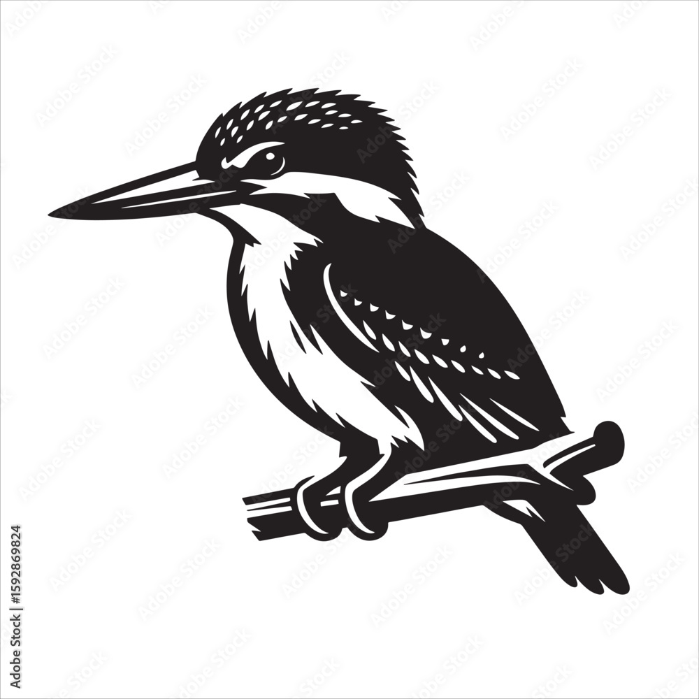 Fototapeta premium King fisher svg