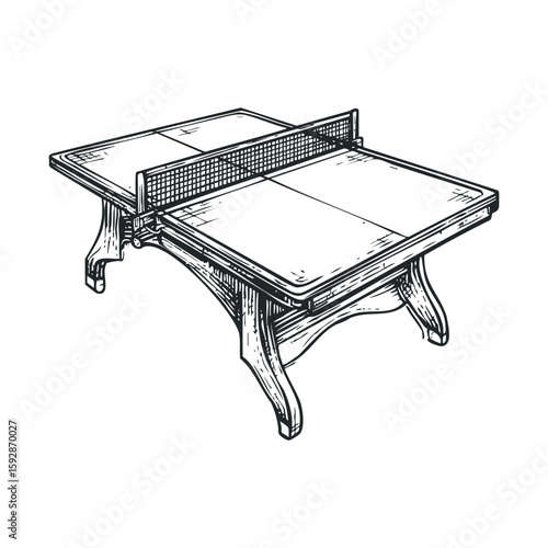 Classic wooden table for playing table tennis indoors or outdoors