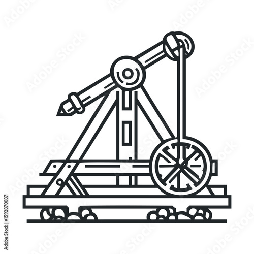 Simple design of a traditional catapult for historical education