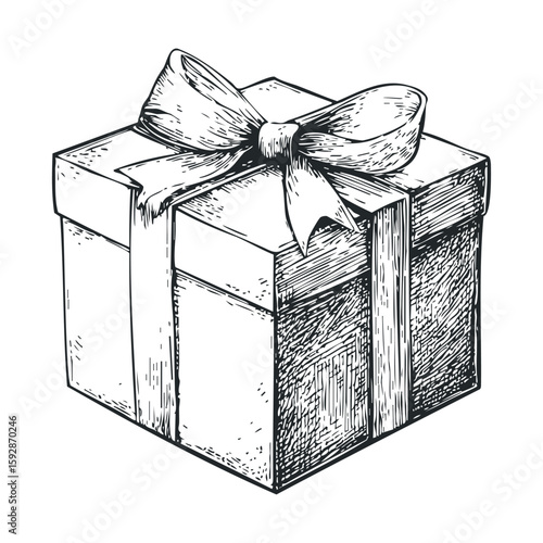 Gift box with ribbon celebrating special occasions and holidays