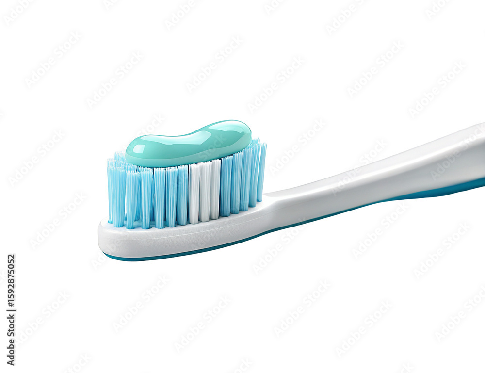 Close-up of a blue bristle toothbrush with mint toothpaste isolated on black background image Close-up of a blue bristle toothbrush with mint toothpaste isolated on black background image