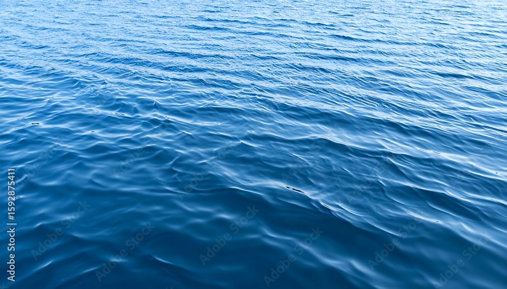 Naklejka premium Still blue water surface