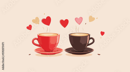 Valentine's Day coffee cup love card