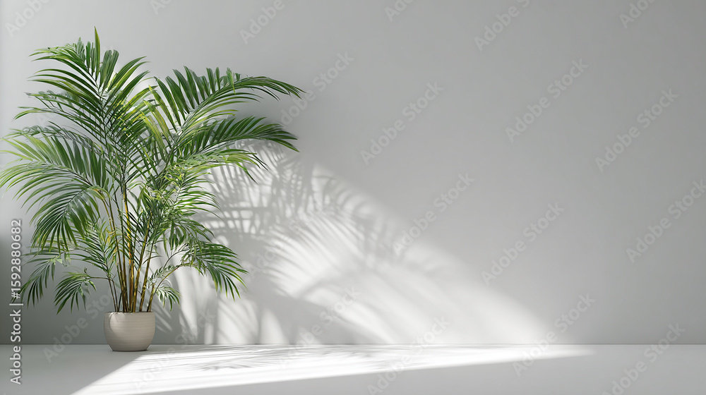 Fototapeta premium Ai generated image of a lush green houseplant isolated on white background with soft shadows