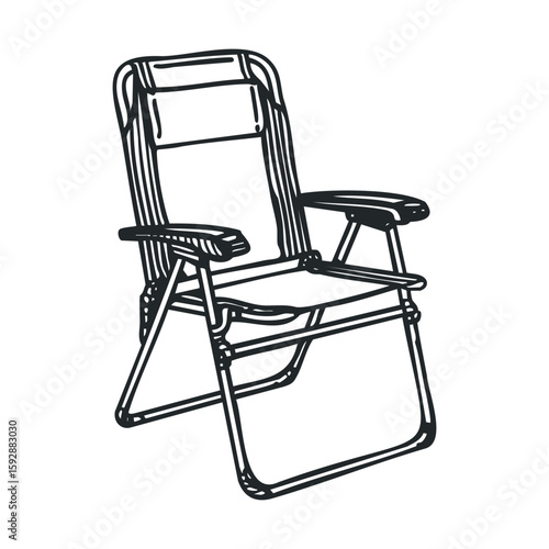 Portable folding chair design for outdoor relaxation and comfort