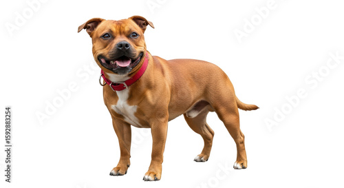 Принти на полотні Isolated Smiling Staffordshire Bull Terrier