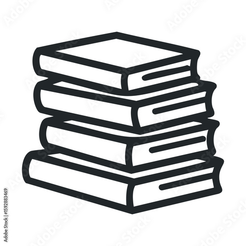 Stack of books for study or decoration in educational settings