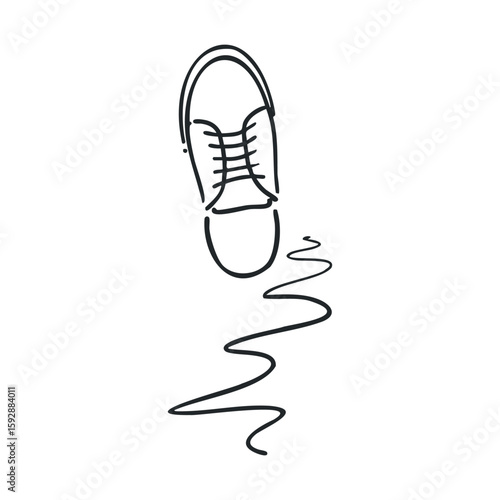 Unique shoe design and creative line art for branding projects