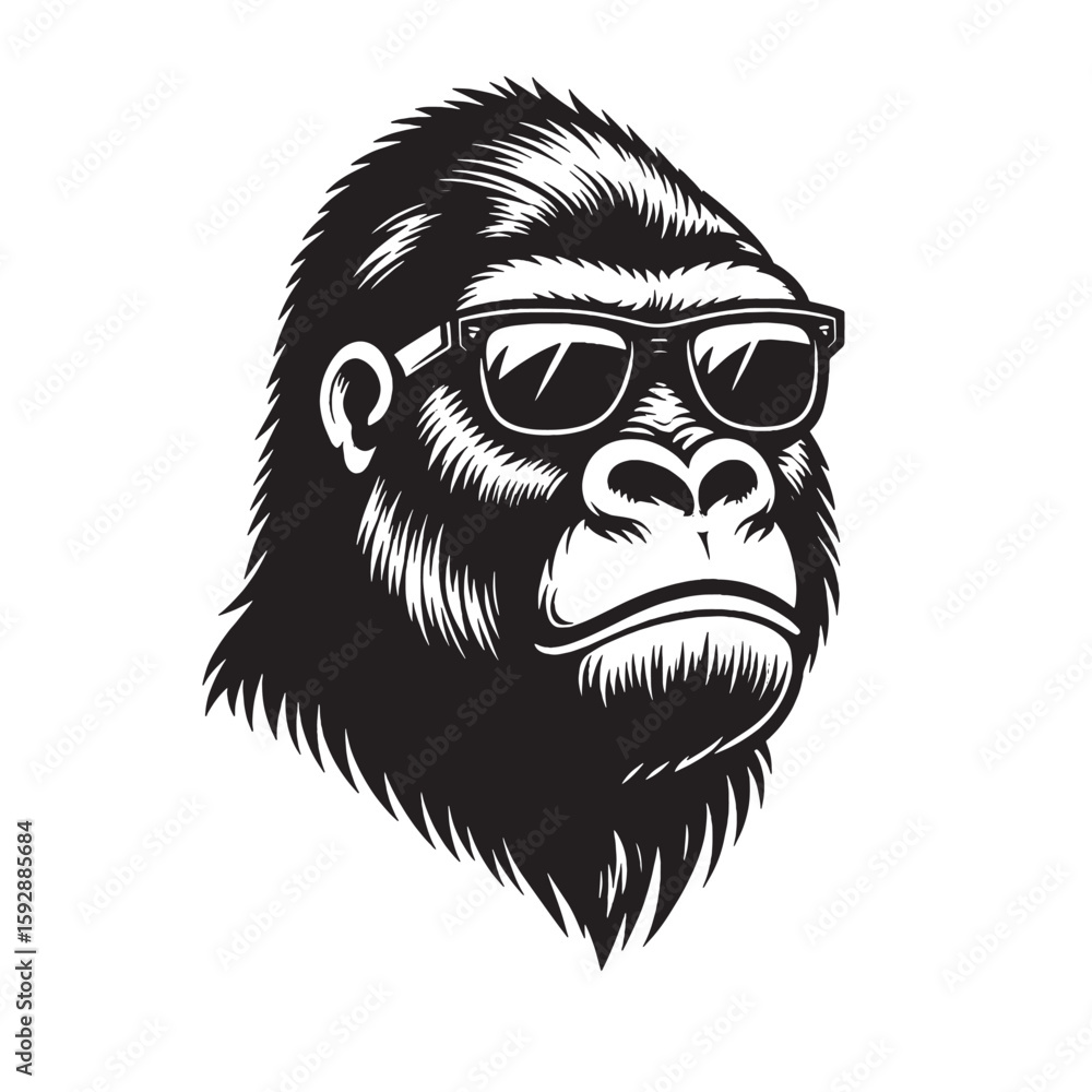 Obraz premium Gorilla With Glasses