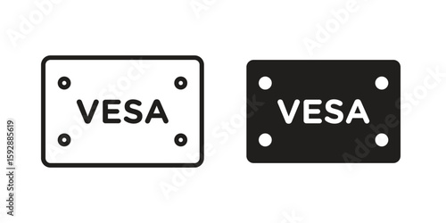 Vesa icon. concept solid and line style in black. EPS 10