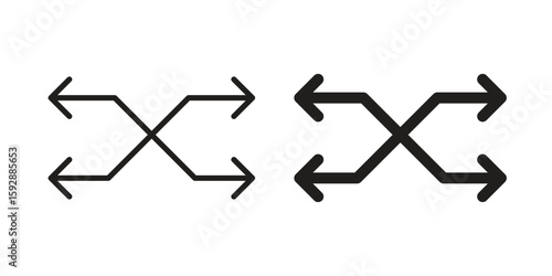 Versatile icon. concept solid and line style in black. EPS 10