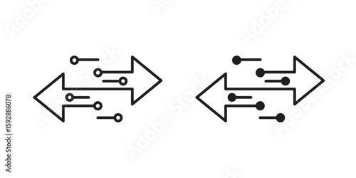 Transfer icon. concept solid and line style in black. EPS 10