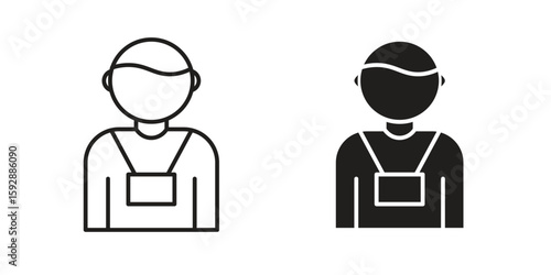 Tourist Guide icon. concept solid and line style in black. EPS 10