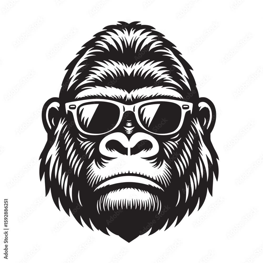 Fototapeta premium Gorilla With Glasses