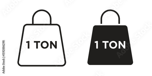Tonne icon. concept solid and line style in black. EPS 10