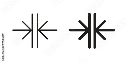 Thickness icon. concept solid and line style in black. EPS 10