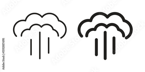 Steam icon. concept solid and line style in black. EPS 10