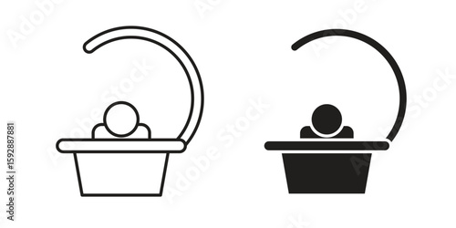 Solarium icon. concept solid and line style in black. EPS 10