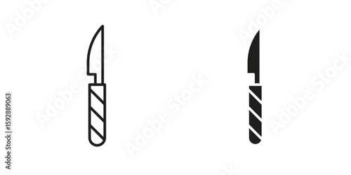 Scalpel icon. concept solid and line style in black. EPS 10