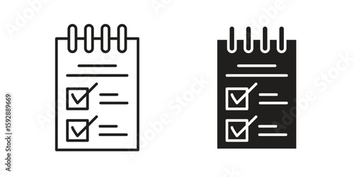 Reservation icon. concept solid and line style in black. EPS 10