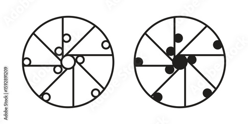 Perpetual motion icon. concept solid and line style in black. EPS 10