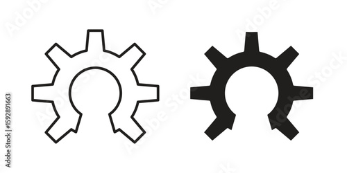 Open source icon. concept solid and line style in black. EPS 10