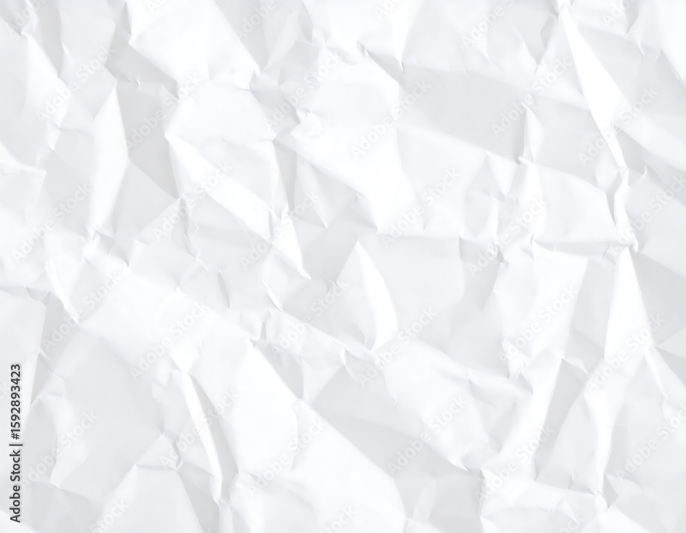 Obraz premium Crumpled Paper Texture: White Background for Design Projects