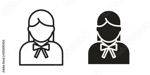 Lawyer icon. concept solid and line style in black. EPS 10