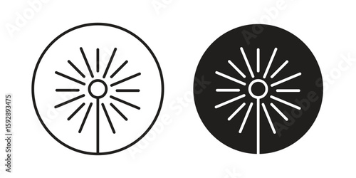 Laser beam icon. concept solid and line style in black. EPS 10