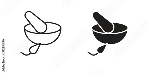 Herbal medicine icon. concept solid and line style in black. EPS 10