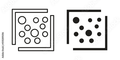 Heat Map icon. concept solid and line style in black. EPS 10