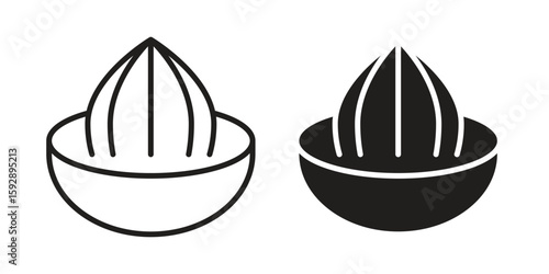 Hand Juicer icon. concept solid and line style in black. EPS 10