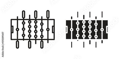 Foosball icon. concept solid and line style in black. EPS 10