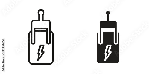 Circuit Breaker icon. concept solid and line style in black. EPS 10