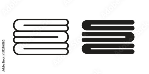 blanket icon. concept solid and line style in black. EPS 10