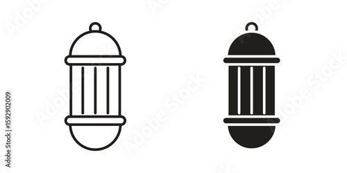 Arabic Lamp icon. concept solid and line style in black. EPS 10