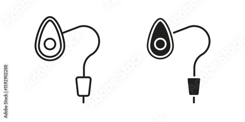 Anesthesia icon. concept solid and line style in black. EPS 10